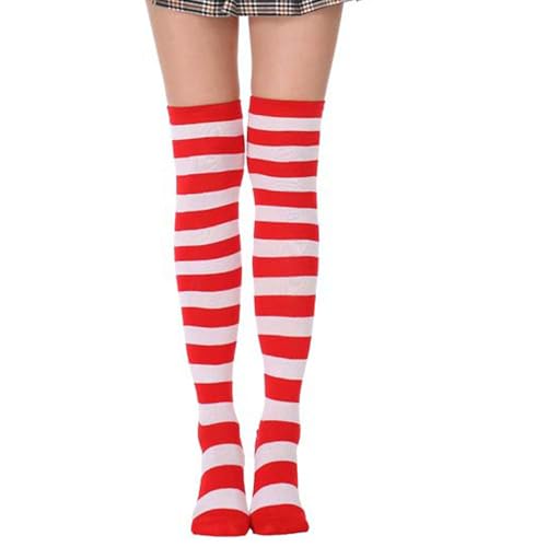 Image of Striped Knee High Socks for Women Outdoor Sport Athletic Stripe Casual Tube Socks