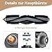 Yivy 26 Stück Zubehör für Ecovacs DEEBOT T10 Plus Staubsauger, T10 Plus Ersatzteile, T10+ zubehör-kit Aufsatz : 2 Hauptbürste,8 Seitenbürsten,4 HEPA-Filter, 4 Wischtücher, 6 Staubbeutel…