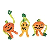 Fun Express Long Arm Plush Jack-O’-Lanterns - 12 Pieces
