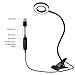 QQAPPU Clip Light Reading Lights 48 LED Clamp-on Desk Lamp with 3 Color Modes and 10 Brightness Dimmable, 360 ° Flexible Gooseneck Book Clamp Light for Video Conference Lighting Headboard