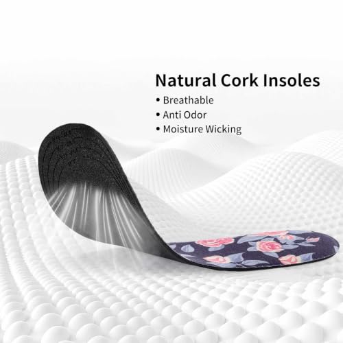 Image of Barefoot Shoe Inserts for Women Thin No Show Socks Womens Insole Socks for Men Rose Large