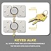 Bwintech 2 Set Hidden Shackle Padlock with Cover, Solid Steel Safety Van Lock, Trailer Door Lock with 4 Pcs Keyed Alike Keys #4