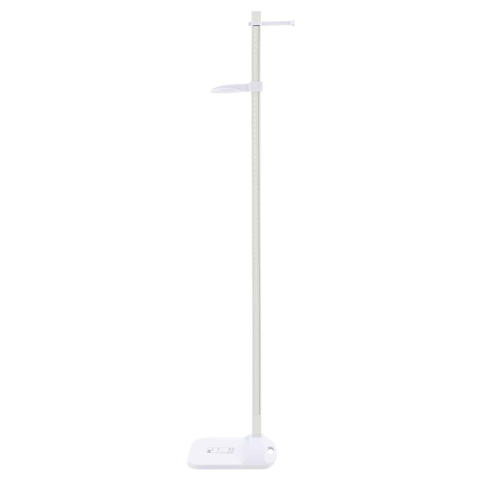 Altimetro rimovibile 20 – 210 cm – Stadiometro di precisione con misurazione del piede e supporto, barra di altezza portatile per bambini e adulti, robusto misuratore di colore bianco, per casa e