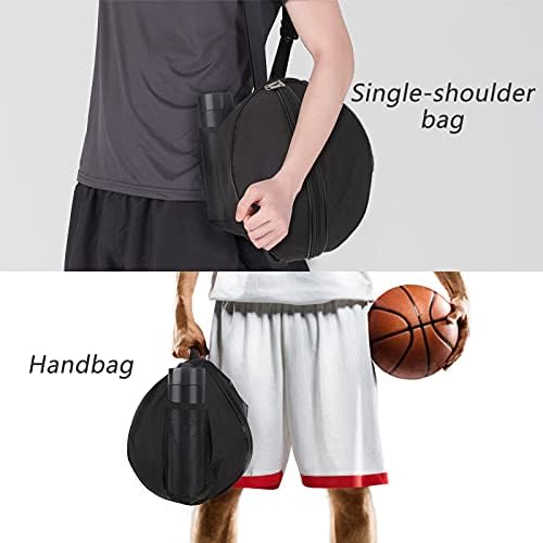 DEHUA Waterproof Basketball Carrying Bag, Portable Training Sports Ball Holder Bag, Waterproof Basketball Bag with Adjustable Shoulder Strap, Basketball Volleyball Storage Bag Black