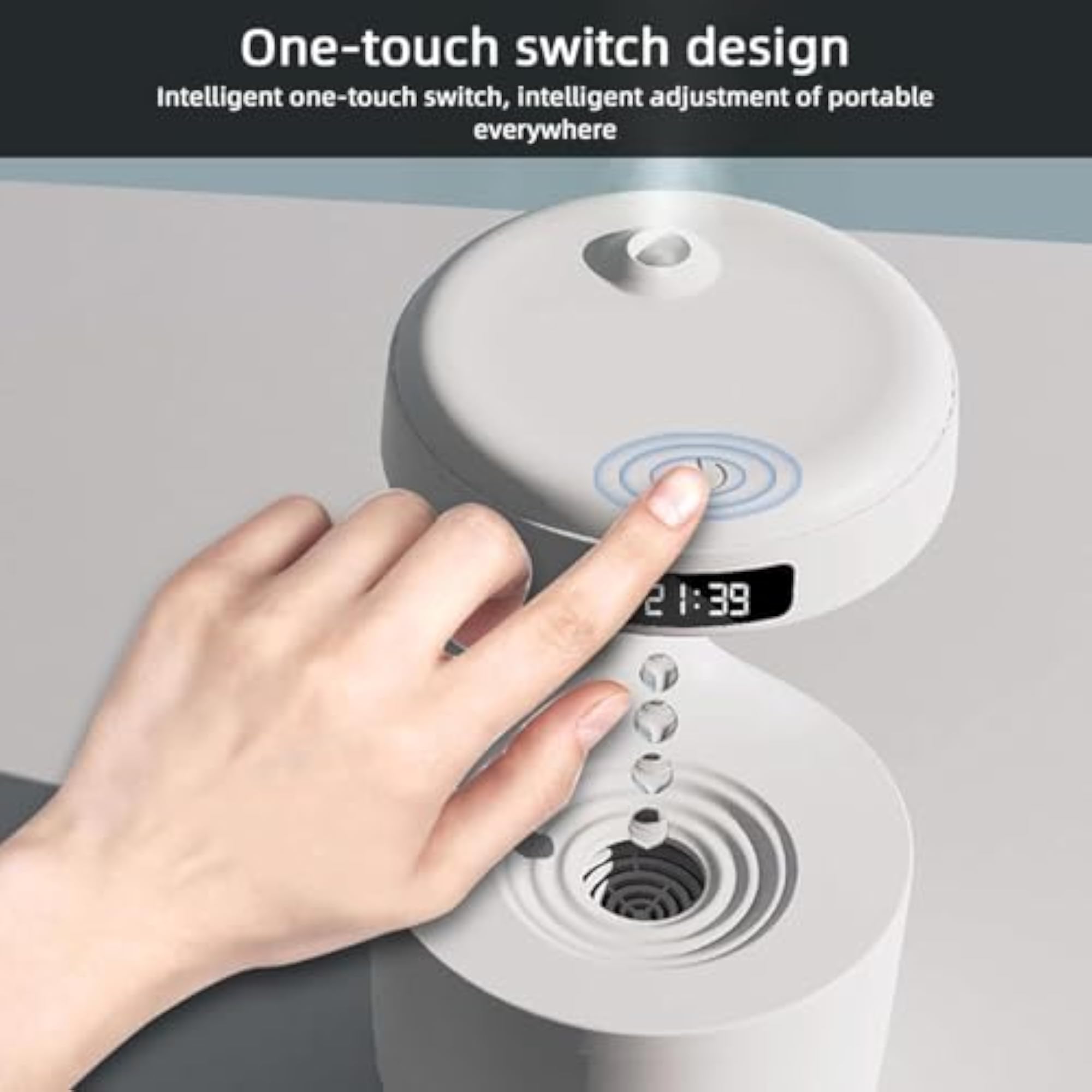 800ml Anti-Gravity Water Droplet Humidifier with Night Light