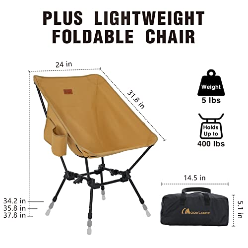 Moon Lence Oversize Camping Chair For Adults, Adjustable Height, Lightweight, Comfortable, Portable Folding Chair, Lawn Chair Beach Chair Backpacking Chair #TOP1