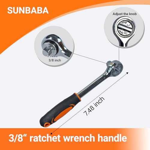 Clés à douille Sunbaba lot de 42 pièces avec étui robuste antichoc - 6