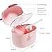 NCVI Baby Formula Dispenser On The Go, Formula Container To Go, Formula Holder for Travel, Outdoor Picnic with Baby Infant, Portable Container for Milk Powder, Snacks, Candy, Fruits (Pink)