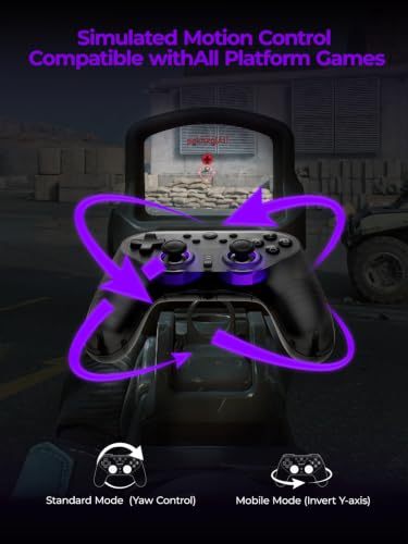 Image of leadjoy Saber Plus Wireless Game Controller, TMR Joysticks, Hall Effect & Tactile Dual Triggers Gaming Controller, 1000Hz Polling Rate, RGB Lighting for PS4 /Switch1 /2 /PC /Android /iOS, Black