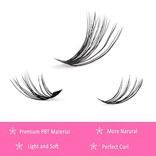Fenshine Cluster Lashesindividual Lashes Wide Stem 0.07D 20D Curl Mix 8-14Mm Length Diy Eyelash Extension Individual Soft False Lashes For Personal Use At Home #TOP3