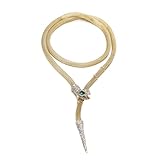 Clearine Gothic Punk Flexible Schlange Choker Strang Halskette für Kostüm vergoldet glänzende Strasssteine Halloween Einstellbare Körper Taille Ketten Schmuck für Damen Partei Zubehör