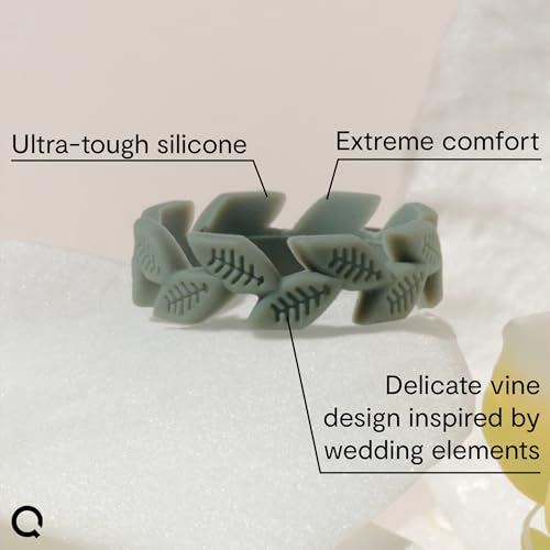 QALO Silicone Ring for Women - Breathable & Durable Wedding Bands - Comfort Fit Engagement Rings3