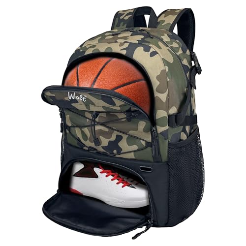 WOLT | Basketball Backpack Large Sports Bag with Separate Ball