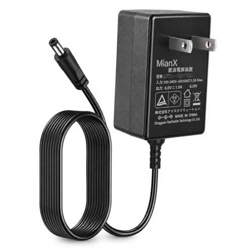 オムロン上腕式電子血圧計用 ACアダプター DC 6V 電源充電器 付け替え・代替品 互換モデル: HCR-7104 HEM-7120 HEM-7130 HCR-7202 他 150cm電源ケーブル [並行輸入品]