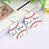 Personalized Baseball Earrings