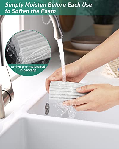 Damp Duster, Magical Dust Cleaning Sponge Baseboard Cleaner Duster Sponge Tool, Reusable Dusters For Cleaning Blinds, Vents, Ceiling Fan, And Cobweb, Lock Dust, No Dust Flying And Spreading, Grey #TOP3