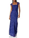 Komplett gefüttert. Nicole Miller Damen Eva Gown Stretch Spitze - Blau - 32