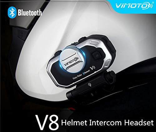 Vimoto V8 Interphone Intercomunicador de la Motocicleta BT4 1KM Intercomunicador de Motocicleta...
