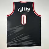 Facsimile Autographed Damian Lillard Portland Black Reprint Laser Auto Basketball Jersey Size Men's XL