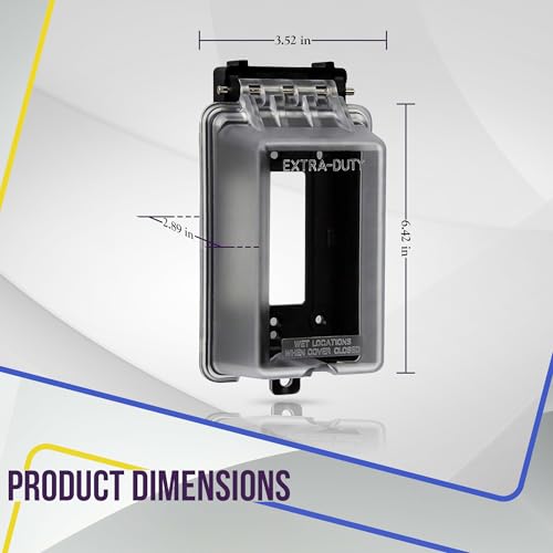 image for ENERLITES Outdoor Outlet Cover Extra-Duty in-Use Weatherproof Outdoor 