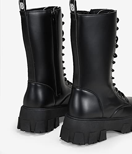 Botas altas negras tipo militar – it.closet