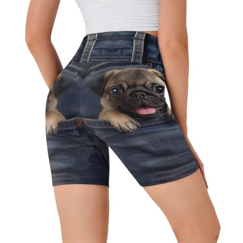 LGBT Biker Yoga Shorts for Women, Flame High Waisted 8.5" Inseam Athletic Running Workout Gym Shorts Tummy Control3