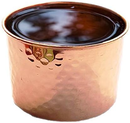 Parijat Handicraftプレミアム品質Medium銅装飾ボウル &ndash; 100 % Pure Heavy Gauge Ham