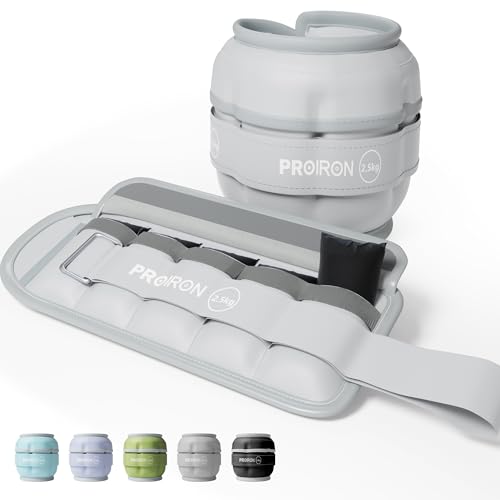 PROIRON �A���N���E�F�C�g ������ �؃g�� ���X�g�E�F�C�g �p���[�A���N�� �d�ʒ����\ 0.5-2.5kg �� ���� ���� �d�� �� ������ �؃g�� ���ɂ��� �r �E�G�C�g ���� �� �E�G�C�g ankle weight 2.5kg×2�i�O���[�j