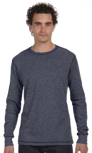 Bella + Canvas Men's Thermal Long-Sleeve T-Shirt M DEEP HTR/ DP HTR