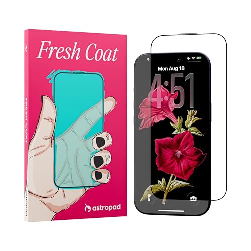 Astropad Fresh Coat Anti Reflective Screen Protector for iPhone 16 Pro Max, 75 Percent Less Glare, Preserves iPhone AR Display, 9H High Alumina Glass, Edge to Edge Fit, Easy Bubble Free Install