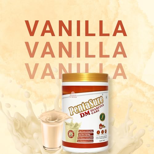 Image of PentaSure DM Diabetes Care - High Protein, High Fiber, Low GI | Zero Fructose Nutritional Drink Manages Blood Sugar, Manage Cholesterol Level | Vanilla Flavor - 1 Kg | 4P Proteins Power | Low GI