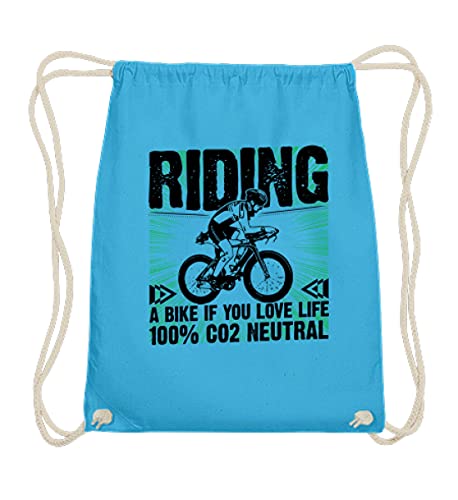 Sac de sport bleu surf 37-46cm en coton neutre en CO2 pour vélo