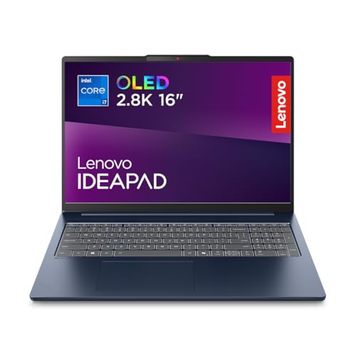 Lenovo IdeaPad Slim 5 Gen 10 - Ordenador Portátil 16' OLED 2.8K (Intel Core i7-13620H, Graficos Intel UHD, 24 GB RAM, 1TB SSD, Wi-Fi 6, Win 11 Home, Office Trial) Teclado QWERTY Español- Azul