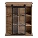 Kate and Laurel Barnhardt Decorative Wooden Wall Cabinet with Sliding Glass Door, 22