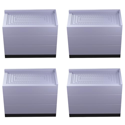ITTRUH Elevador de Muebles, Elevador de Cama de plástico Gris, 4 Piezas, Soporte de sofá de hasta 500 kg, Patas de Apoyo Resistentes, for taburetes de Mesa, Cama Color: Gris(11.5 x 6 x 11cm)