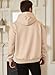 JMIERR Mens Cotton Fashion Hoodies & Sweatshirts Drawstring Long Sleeve Front Collar Hooded Pullovers with Pockets for Men Loose Fit Casua Fall Winter Shirt Tops Sweater, US46(XL), Khaki