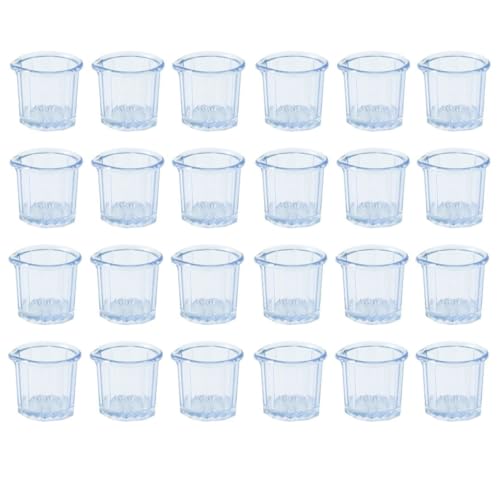 Soro Essentials- 2 oz Syrup and Cream Pitcher Clear Plastic Set of 24- Creamer Serving Pitcher Serving Cups Syrup Cups Sauce Pitcher Syrup Dispenser Milk Creamer Jug for Kitchen Home Restaurants