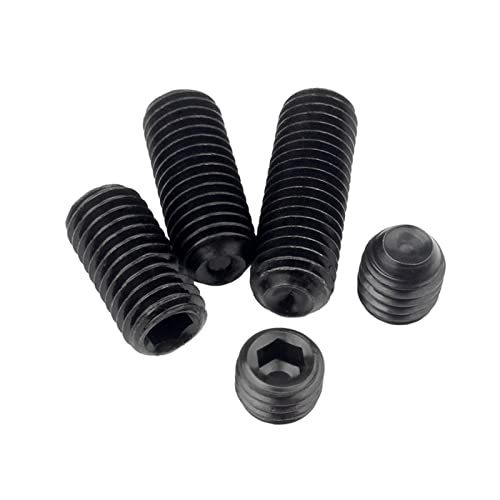 ORANXIN Innensechskant Madenschrauben Level 12.9 Legierter Stahl Pokalpunkt Hex Kopflos Stellschrauben Allen Knopf M4 x 12mm 50 Stk