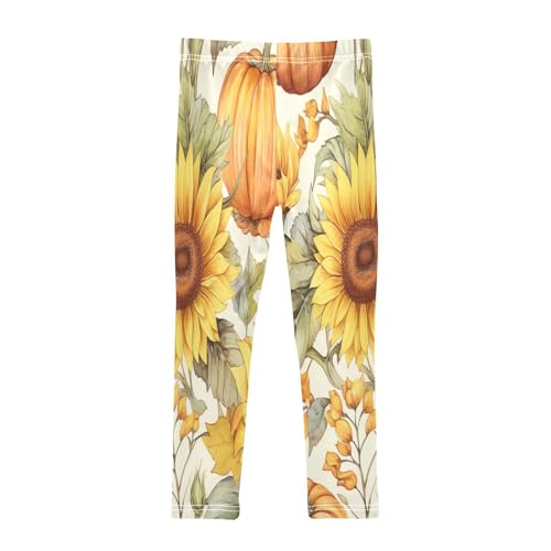 Toddler Girls Leggings Printed Yoga Pants Leggings Sunflower Pumpkin for Kids2