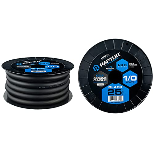 Raptor R4b0–25 Mid Series, câble d'alimentation Noir haute performance