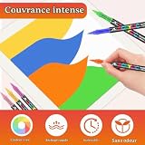 Funnasting Feutre Acrylique, 120 Couleur Stylos Acrylique, Pointe Pinceau - 4