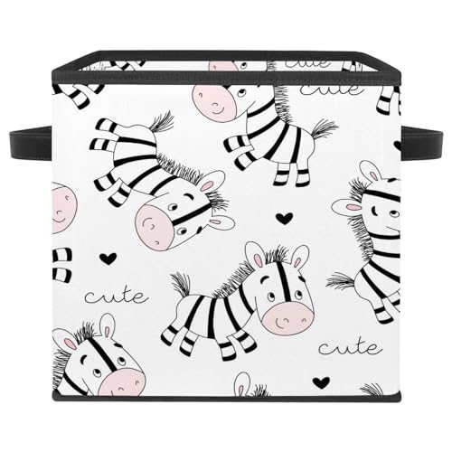 Bacs avec poignées et boîte de rangement pliable zèbre pour désencombrer la maison