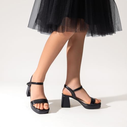 DREAM PAIRS Girls Sandals Open Toe Low Block Chunky Heels Sandals Party Dress Pumps Shoes for Little Big Kid2