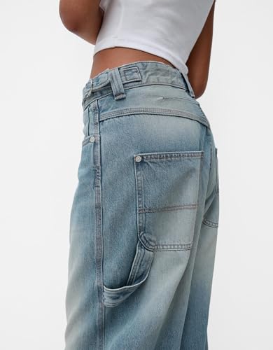 Baggy Jeans for Woman Y2K Low Rise Wide Leg Oversized Cargo Jeans Vintage Casual Loose Boyfriend Denim Pants3