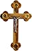 Jerusalem Medium Olive Wood Cross Crucifix with Holy Essences