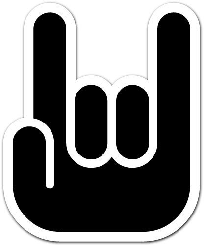 Heavy Metal Rocker Singer Sign Music Car Bumper Sticker Decal