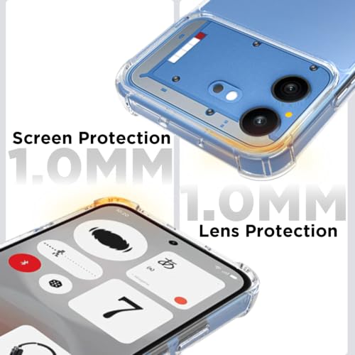 Image of RIGGEAR Shockproof Clear Hybrid Airbag Armor Back Cover Case Compatible with Nothing Phone 4b 5G (Transparent PC and TPU Bumper)