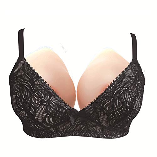 1 Pair Silicone Breast Forms - Full Mastectomy Prosthesis, Fake Boobs Bra Enhancer Beige Water Drop Inserts, D Cup 1000 Gram #TOP2