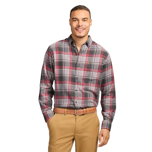 Izod Men's Stratton Flannel Long Sleeve Button Down Shirt, Night Owl, X-Large by IZOD - Used condition - US$13.02