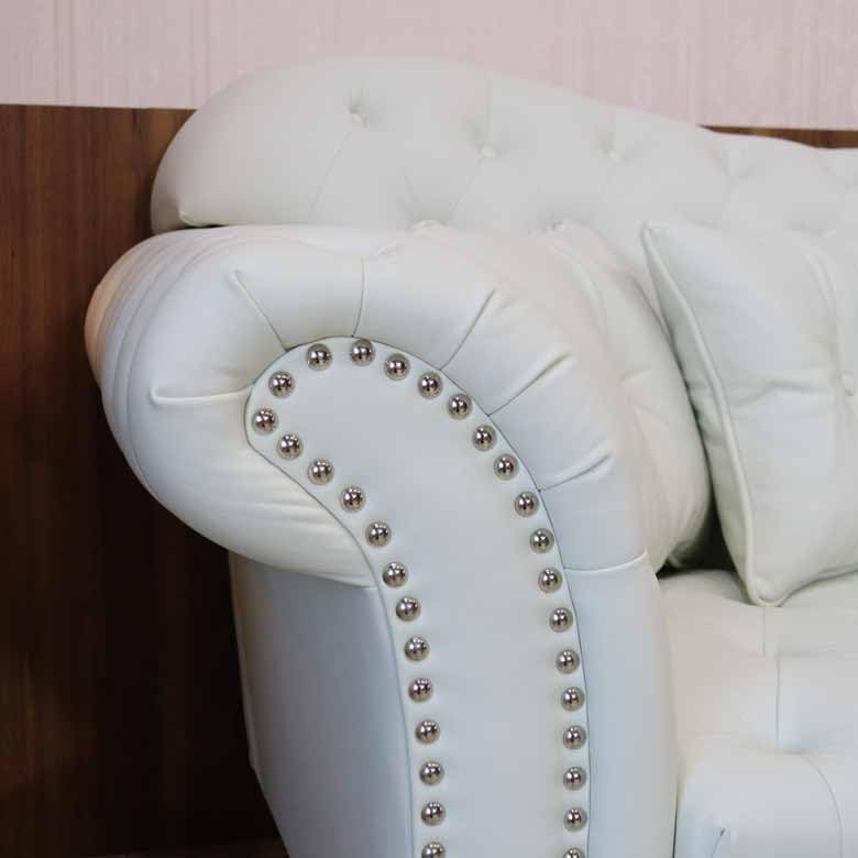 3Pソファ ホワイトレザー 合皮 デラックスソファ 着脱式 3人掛け 3Pソファ ホワイトレザー 合皮 デラックスソファ 着脱式 3人掛け 3P